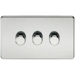SF2193PC 3G 2-way 10-200W (5-150W LED) Intelligent Dimmer - Polished Chrome