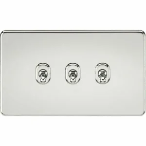 SF3TOGPC 10AX 3G 2-Way Toggle Switch - Polished Chrome