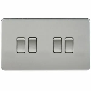 SF4100BC 10AX 4G 2-Way Switch - Brushed Chrome