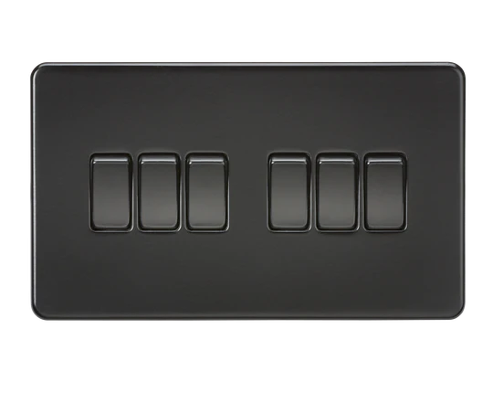 10AX 6G 2-Way Switch - Matt Black