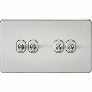 SF4TOGBC 10AX 4G 2-Way Toggle Switch - Brushed Chrome