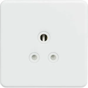 SF5AMW 5A Unswitched Round Socket - Matt White
