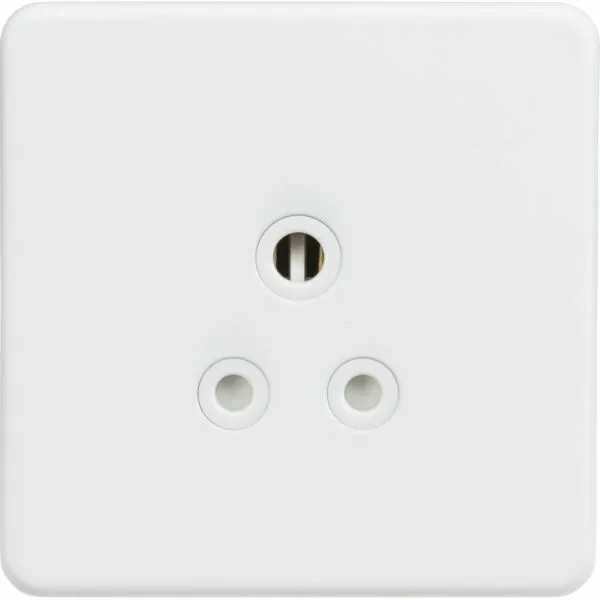SF5AMW 5A Unswitched Round Socket - Matt White