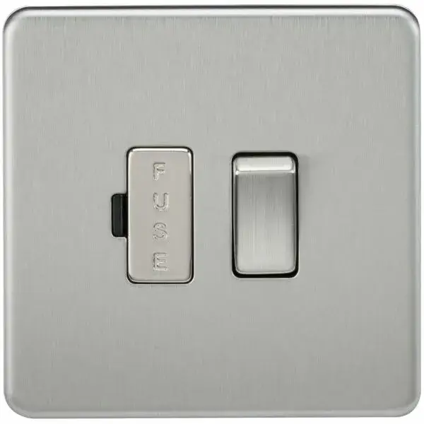SF6300BC 13A Switched Fused Spur Unit - Brushed Chrome