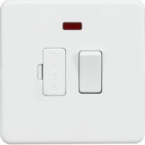 SF6300NMW 13A Switched Fused Spur Unit with Neon - Matt White