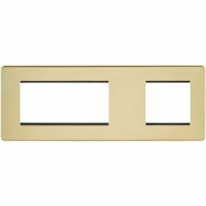SF6GPB 6G Modular Faceplate (2G + 4G) - Polished Brass
