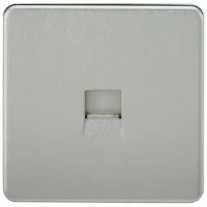 SF7300BC Telephone Master Socket - Brushed Chrome