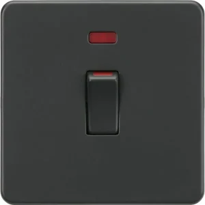 SF81MNAT 45A DP Switch With Neon (1G Size) - Anthracite