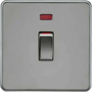 45A DP Switch with Neon (1G Size) - Black Nickel