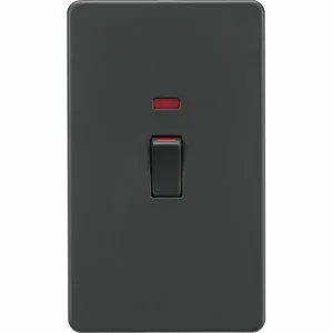 SF82MNAT 45A DP Switch with Neon (2G Size) - Anthracite