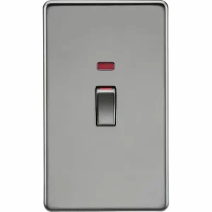 45A DP Switch with Neon (2G Size) - Black Nickel