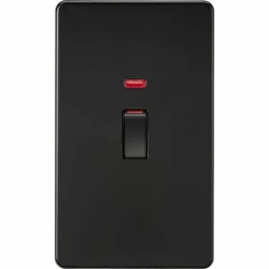 45A DP Switch with Neon (2G Size) - Matt Black