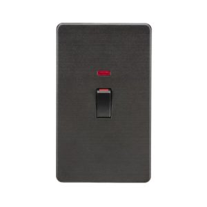 45A DP Switch with Neon (2G size) - Smoked Bronze