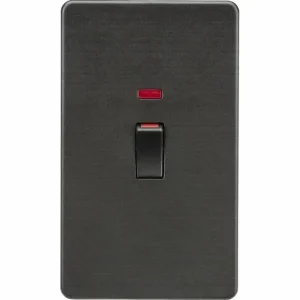 45A DP Switch with Neon (2G Size) - Smoked Bronze