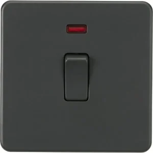 SF8341NAT 20A 1G DP Switch With Neon - Anthracite