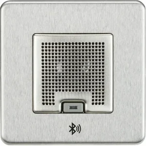 SFBLUEBC Screwless 3W RMS Bluetooth Speaker Outlet - Brushed Chrome