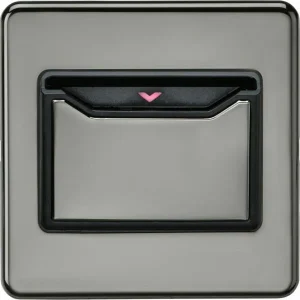32A 1G Key Card Switch - Black Nickel