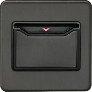 32A 1G Key Card Switch - Smoked Bronze