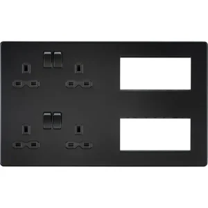 Combination Plate - Matt Black With Black Insert