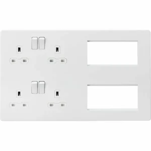 SFR298MW Combination Plate - Matt White with White Insert