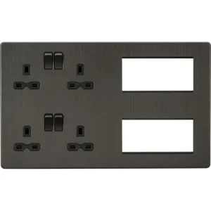 Combination Plate - Smoked Bronze With Black Insert