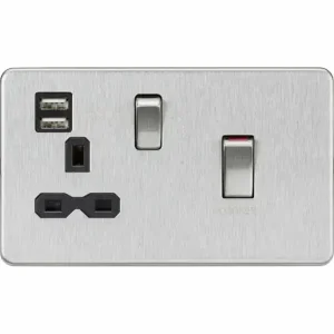 SFR83UMBC 45A DP Switch & 13A Socket with Dual USB A+A (5V DC 2.4A shared) -