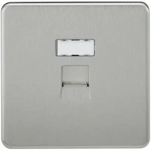 SFRJ45BC RJ45 Network Outlet - Brushed Chrome