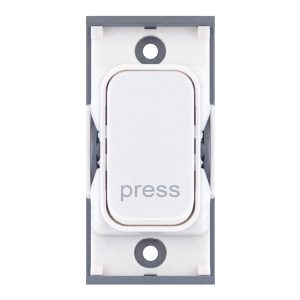 SGRID360-274 10 Amp Retractive Modular Switch “PRESS” White With White Insert