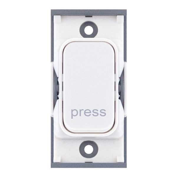 SGRID360-274 10 Amp Retractive Modular Switch “PRESS” White With White Insert