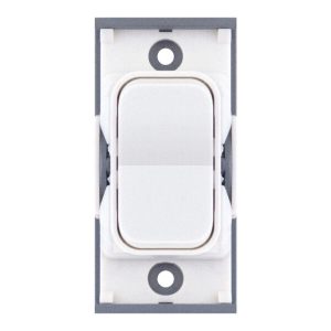 SGRID360-400 20 Amp Centre Off Retractive Modular Switch – White With White Insert