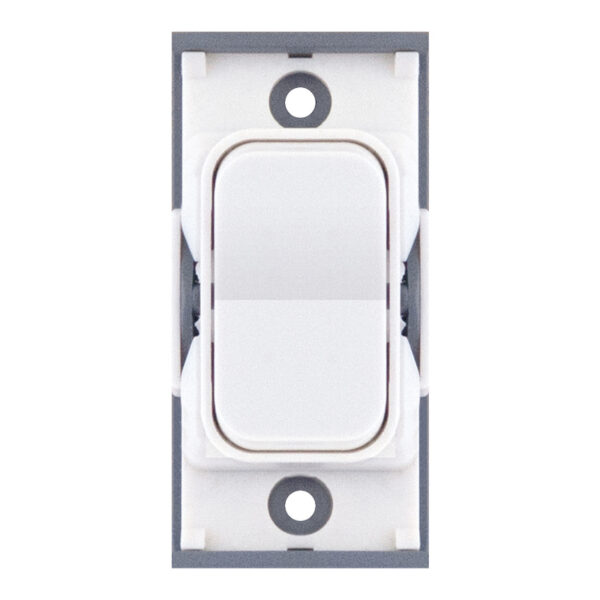 SGRID360-400 20 Amp Centre Off Retractive Modular Switch – White With White Insert