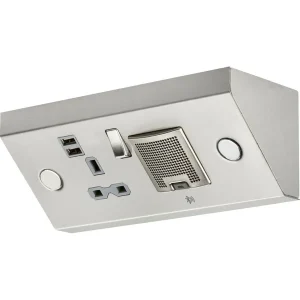 13A 1G Mounting Switched Socket With Dual USB Charger (2.4A) And 3W RMS Bluetooth Speaker