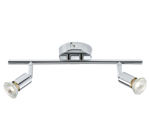 230V GU10 Twin Bar Spotlight - Chrome