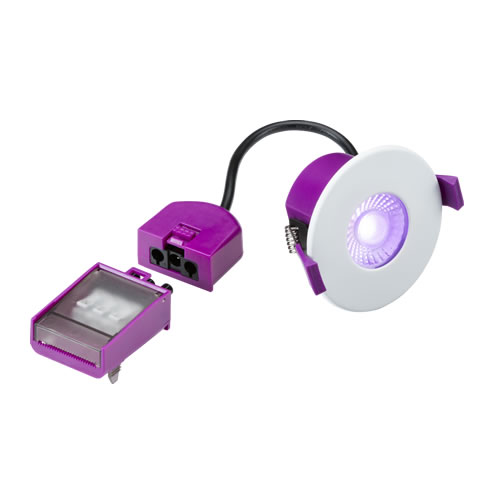 SPKEVFKRGBW Spektro LED Evo IP65 8W Fire-rated Smart Downlight RGB and CCT - Fixed