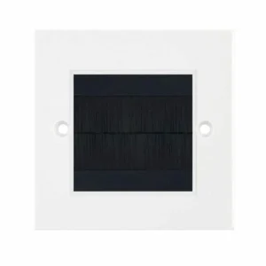 SQ-5 Euro Media White 2 Aperture Square Brush Plate - Black Brush