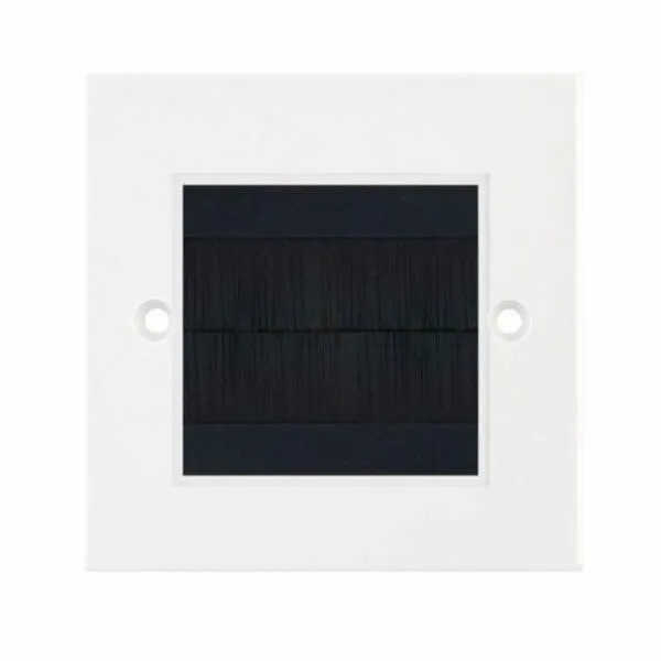 SQ-5 Euro Media White 2 Aperture Square Brush Plate - Black Brush