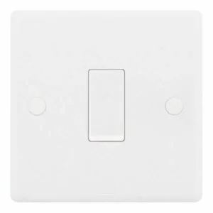 SSL507 Smooth White 1 Gang 10AX Intermediate Plate Light Switch