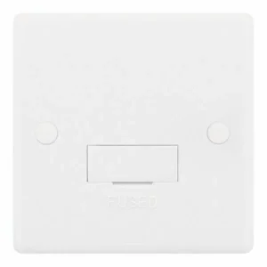 SSL529 Smooth White 13A Unswitched Fused Connection Unit