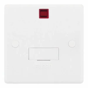 SSL529/N Smooth White 13A Neon Unswitched Fused Connection Unit
