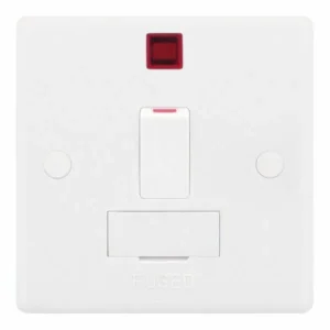 SSL531 Smooth White 13A 2 Pole Neon Switched Fused Connection Unit
