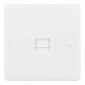 SSL541 Smooth White 1 Gang Secondary Telephone Socket