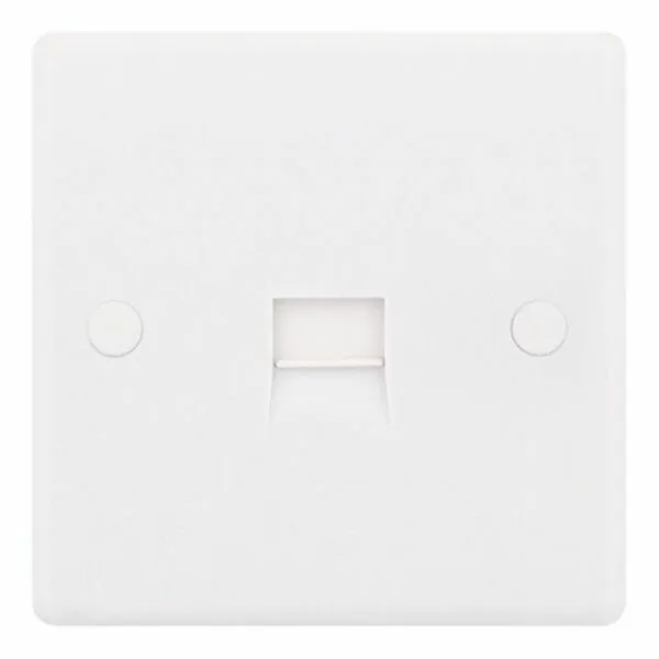 SSL541 Smooth White 1 Gang Secondary Telephone Socket