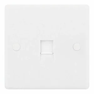SSL542 Smooth White 1 Gang RJ45 Ethernet Socket