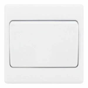 SSL600 Smooth White 1 Gang 10AX 2 Way Wide Rocker Plate Switch