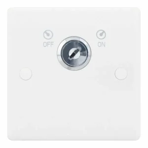 SSL607 Smooth White 1 Gang 20A 2 Pole Lockable Switch