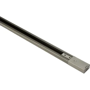 230V 10A Single Circuit Track Satin Nickel 1 Metre