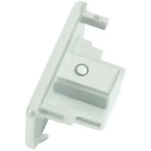 230V Single Circuit Track Dead End Cap - White