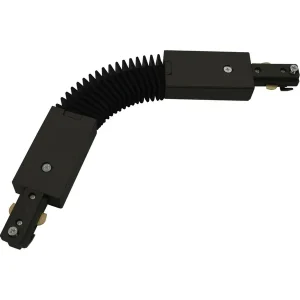 230V Single Circuit Track Flexible Connector - Black