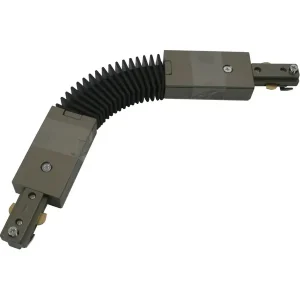 230V Single Circuit Track Flexible Connector - Satin Nickel