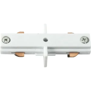 230V Track In-line Connector - White